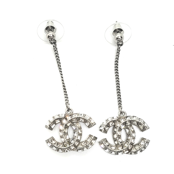 CHANEL Bling Sparkly Princess Crystal Dangle Earrings - Picture 6 of 8